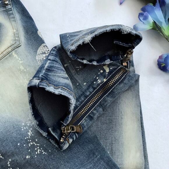 Dereon NWOT Distressed Metal Studs Skinny Jeans Juniors/Women Various - Picture 11 of 12